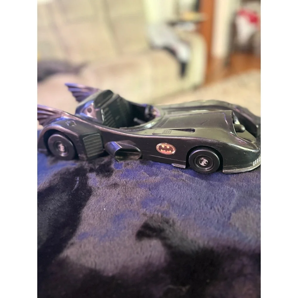 Vintage 1989 DC Comics Batman Batmobile Toy Vehicle Black Tim Burton Era 80s